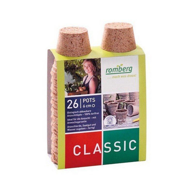 26 Biodegradable Pots 6 cm - 1 26 Biodegradable Pots 6 cm - 1