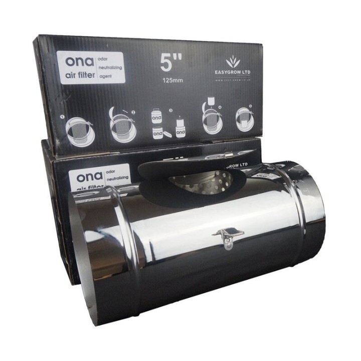 ONA Block Pipe 125mm extraction system connection detail | ONA Odor Neutralizer
