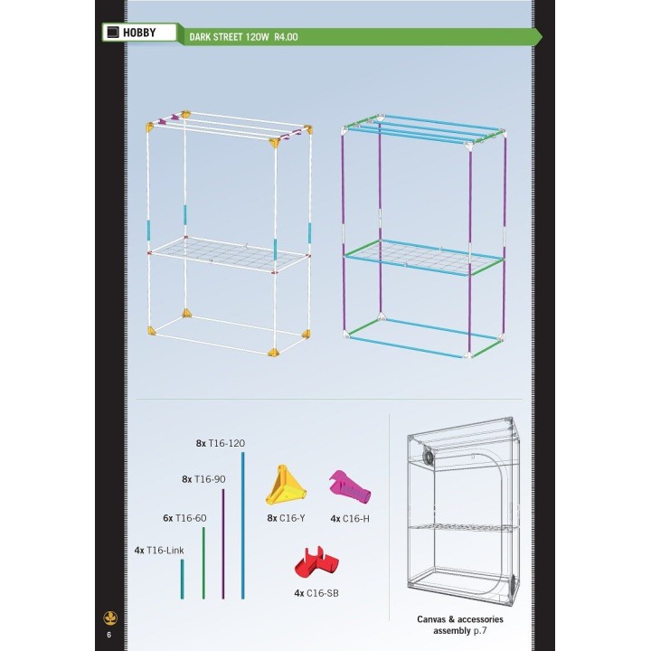 Dark Street 120x60 structure acier tubes montage résistant | Secret Jardin