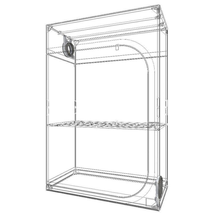 Dark Street 120x60 intérieur Mylar martelé réflexion optimale | Secret Jardin