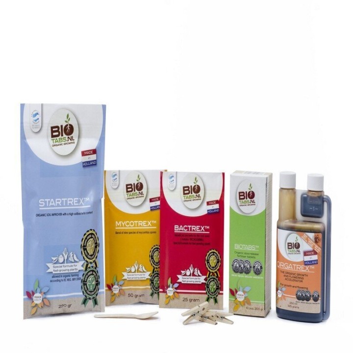 Biotabs Starter Kit emballage contenu 25g Bactrex 50g Mycotrex | Biotabs