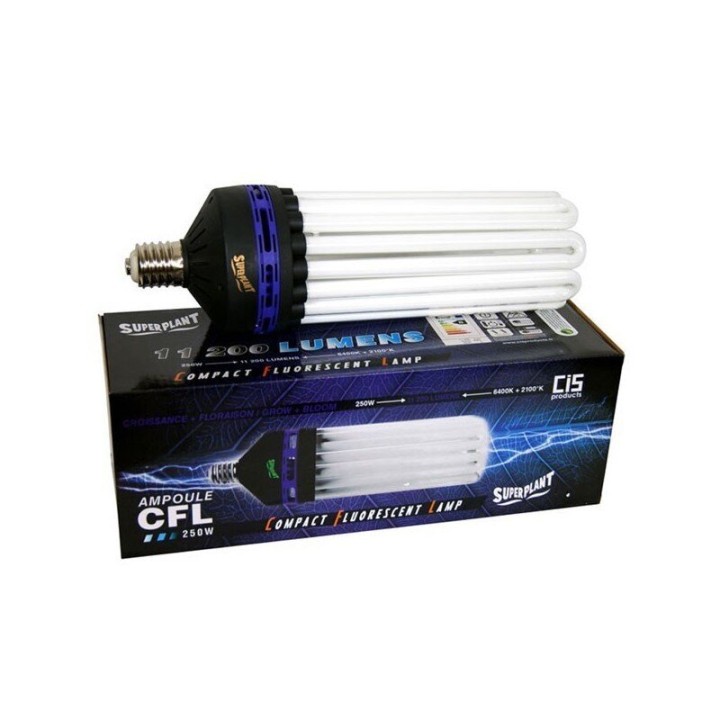 Superplant 250W CFL dual spectrum grow bloom lamp photo | Eco Bulb