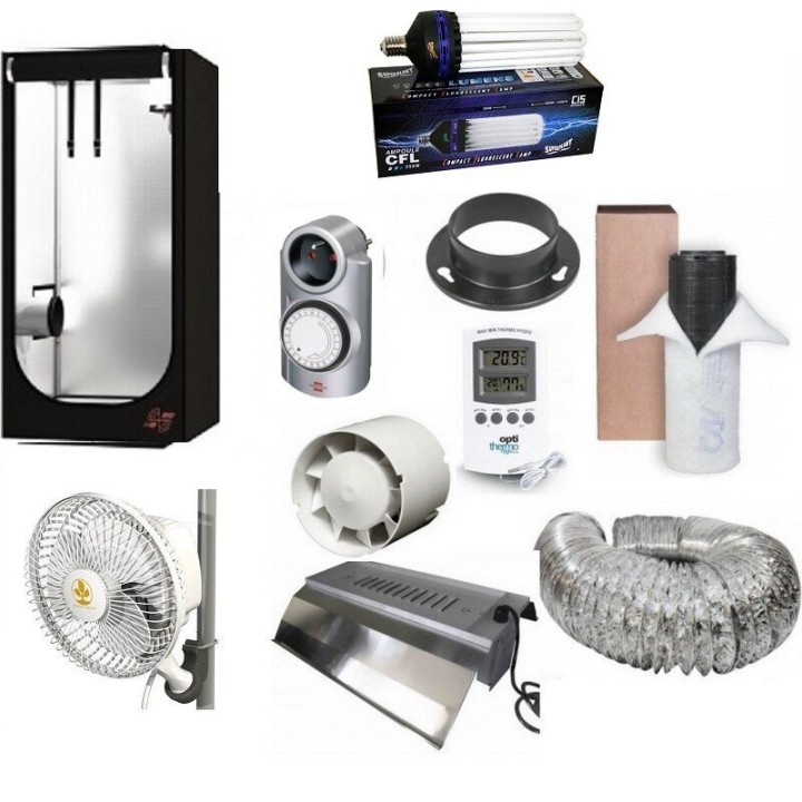 Pack Complet Éco 250W tente HS80 extracteur ventilateur timer | Pack Lampe Économique