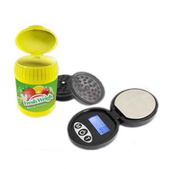 Precisie Weegschaal Candy Box 0.1g en Grinder  1 - Precisie Weegschaal