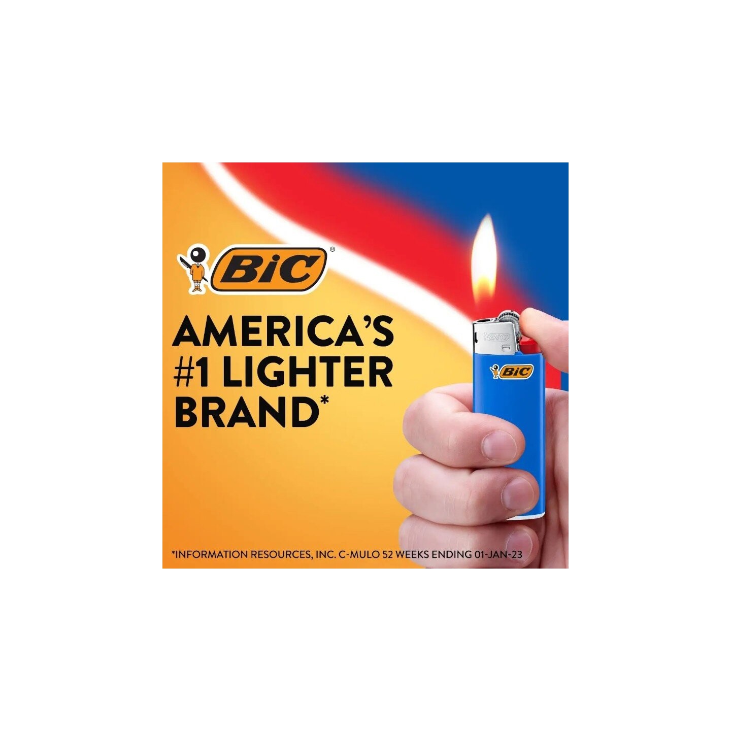 BIC Maxi vuursteen aansteker, geassorteerde kleuren, blister van 3