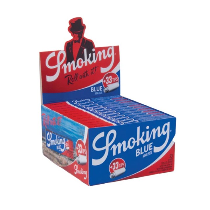 Smoking King Size Blue + Tips - 2
