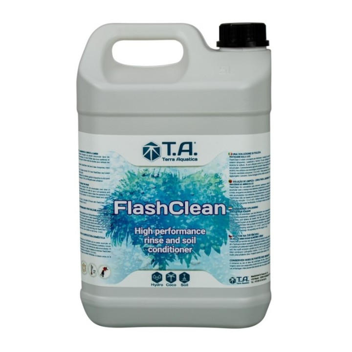Terra Aquatica FlashClean 5l salt buildup flush bottle front | Terra Aquatica