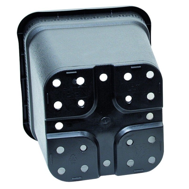 Square Pot 14l 28.5cm bottom drainage holes durable plastic | Containers