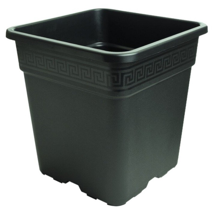 Square Pot 14l 28.5x28.5x28.4cm black plastic indoor growing | Containers