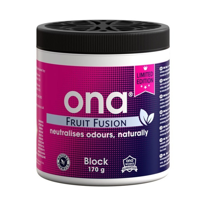 Ona Block Fruit Fusion 170g solid block tropical fruit scent | ONA Odor Neutralizer
