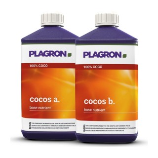 Plagron Cocos A+B 2x1l nutrition coco minérale photo deux flacons | Plagron