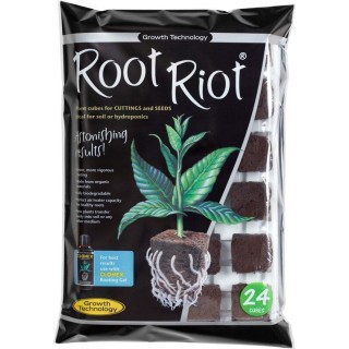Root Riot 24 pcs organic cubes spongy texture pre-moistened | Cloning